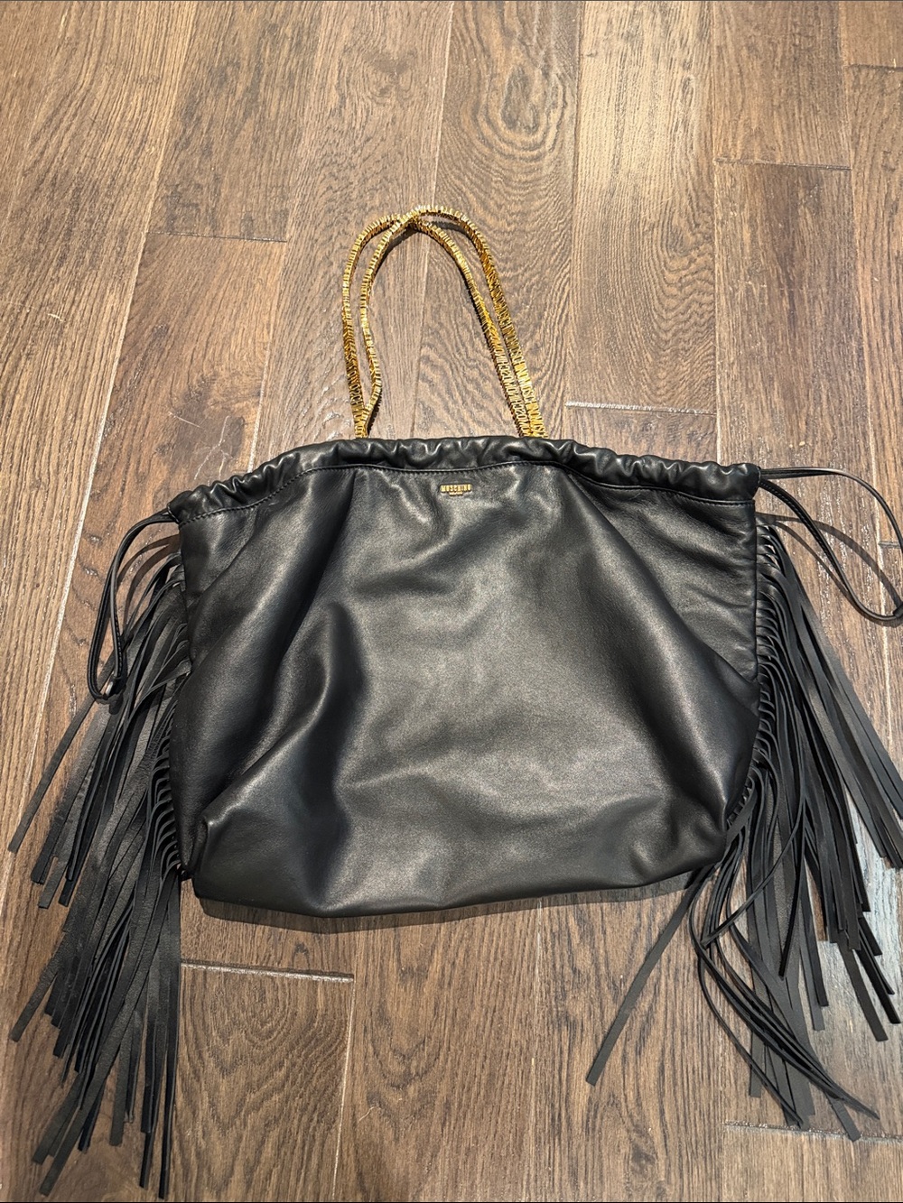 Moschino fringe Leather tote